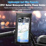 Supporto per borsa per telefono impermeabile per bicicletta, rotazione a 360 gradi, supporto per cellulare per motocicletta, Handlebar Model, Rearview Mirror Model