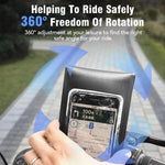 Supporto per borsa per telefono impermeabile per bicicletta, rotazione a 360 gradi, supporto per cellulare per motocicletta, Handlebar Model, Rearview Mirror Model