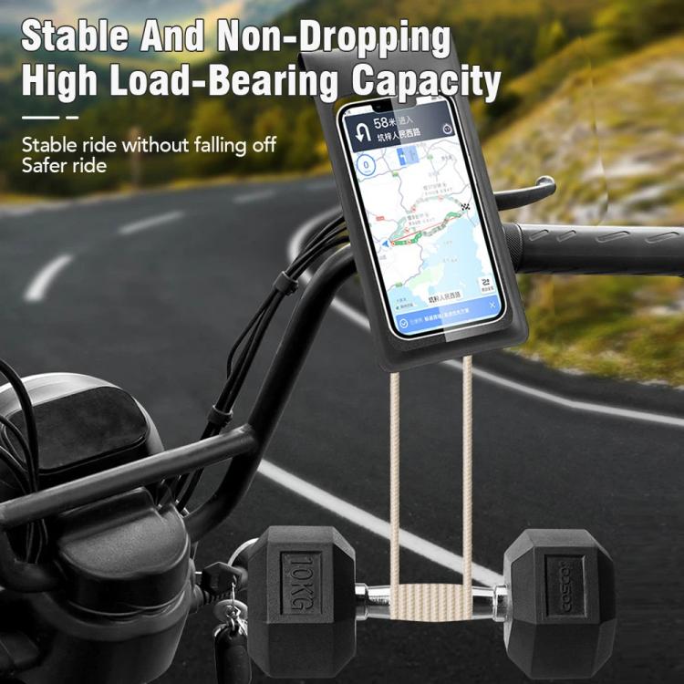 Supporto per borsa per telefono impermeabile per bicicletta, rotazione a 360 gradi, supporto per cellulare per motocicletta, Handlebar Model, Rearview Mirror Model