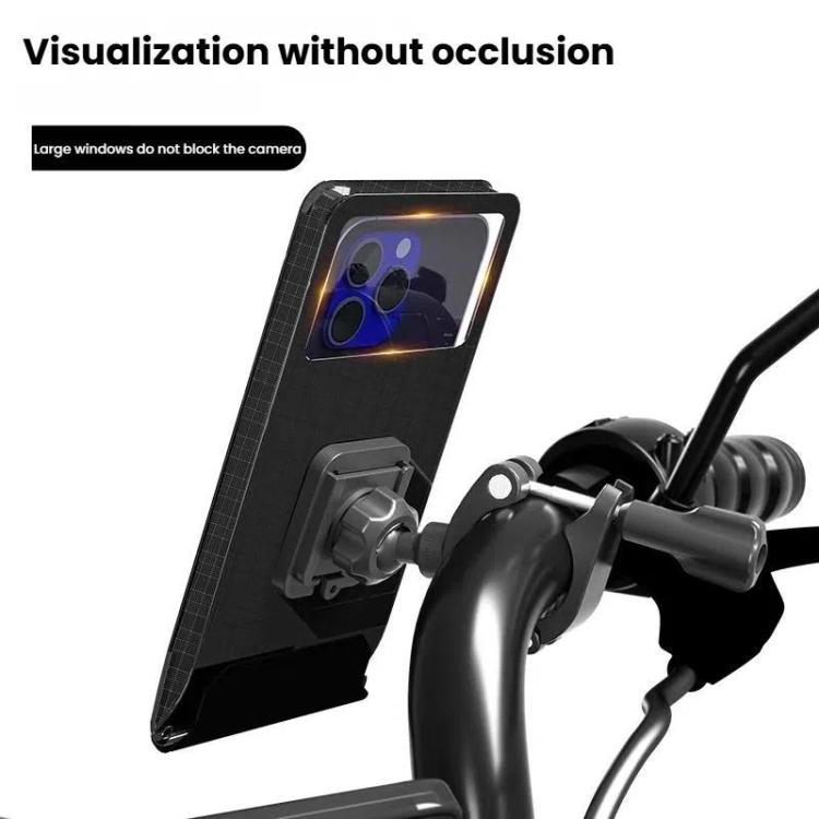 Supporto per bicicletta Borsa impermeabile per bicicletta Manubrio per motocicletta Specchio Supporto per telefono, L, XL