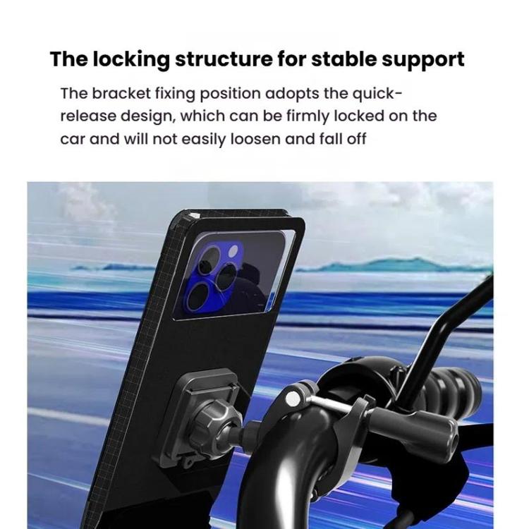 Supporto per bicicletta Borsa impermeabile per bicicletta Manubrio per motocicletta Specchio Supporto per telefono, L, XL