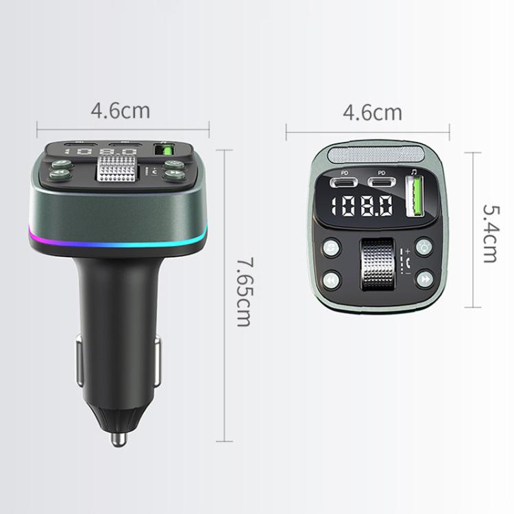 Display tensione auto Caricabatterie rapido Subwoofer Lettore MP3 Bluetooth, GZ08