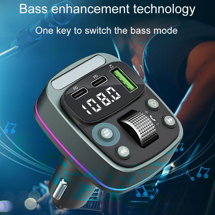 Display tensione auto Caricabatterie rapido Subwoofer Lettore MP3 Bluetooth, GZ08