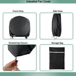 Copertura protettiva antipolvere e impermeabile per ventilatore industriale da esterno, 61 x 19 x 61cm, 78 x 22 x 78cm, 120 x 55 x 120cm