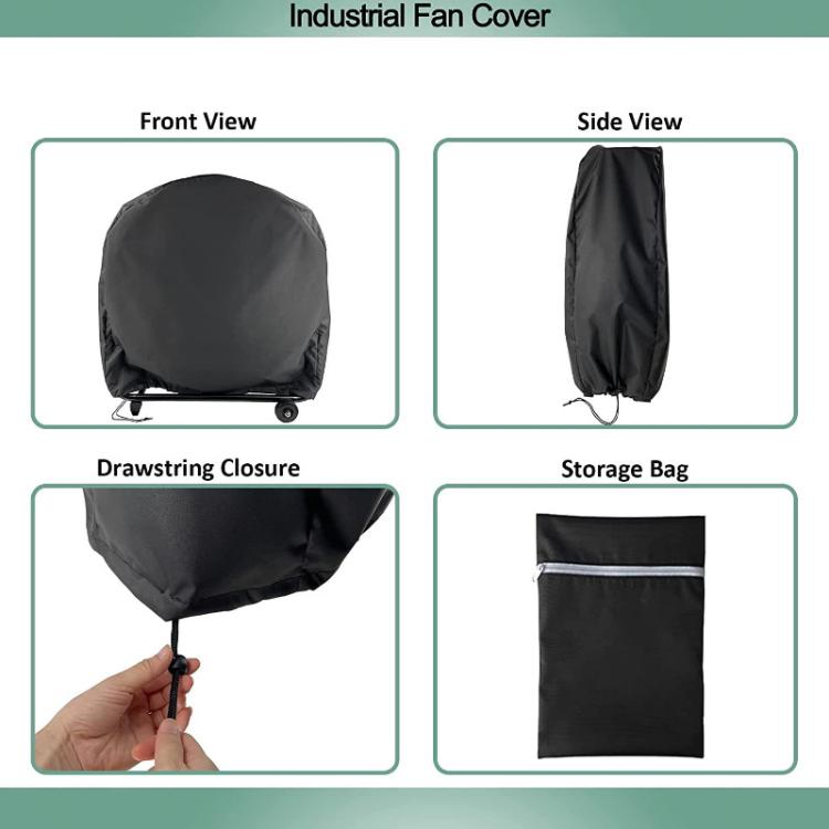 Copertura protettiva antipolvere e impermeabile per ventilatore industriale da esterno, 61 x 19 x 61cm, 78 x 22 x 78cm, 120 x 55 x 120cm