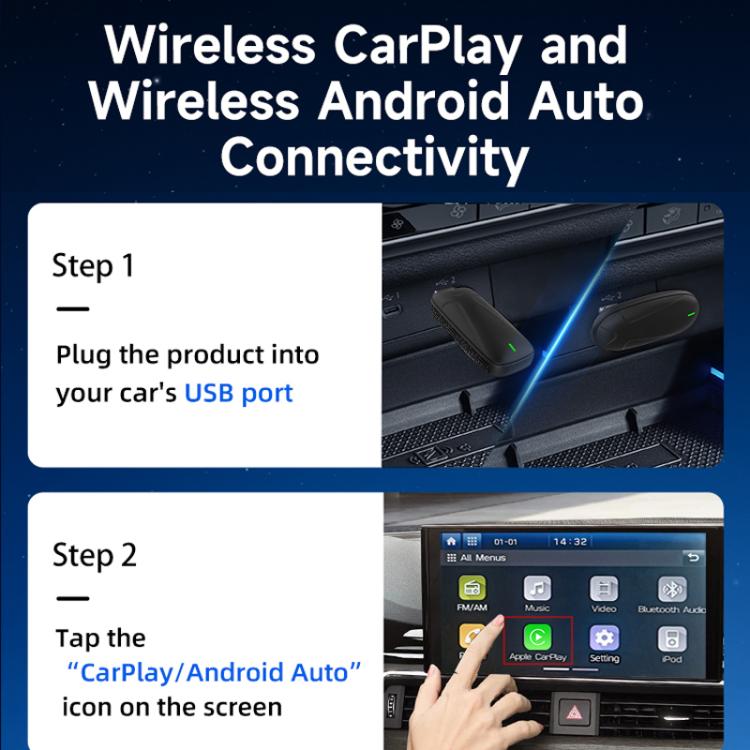 Adattatore originale Carplay cablato per box wireless Car Connect Android Box, MINI SE X1AIR Black, MINI SE X2AIR Black