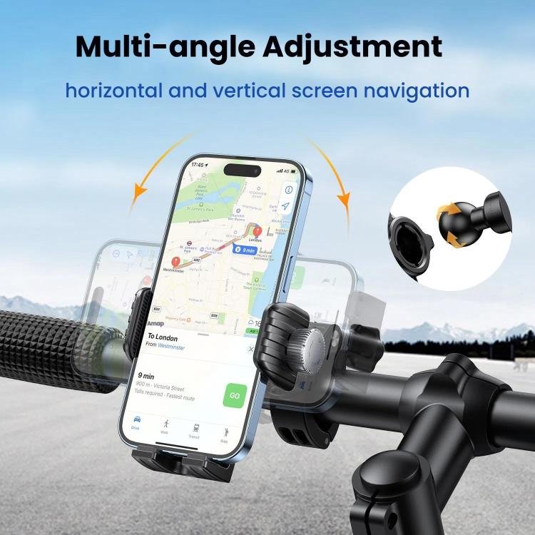 Supporto per cellulare con assorbimento degli urti per bicicletta e motocicletta, supporto per navigazione a gravità