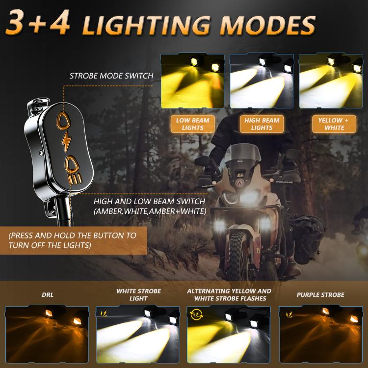 Faro LED impermeabile 40W per moto e veicoli