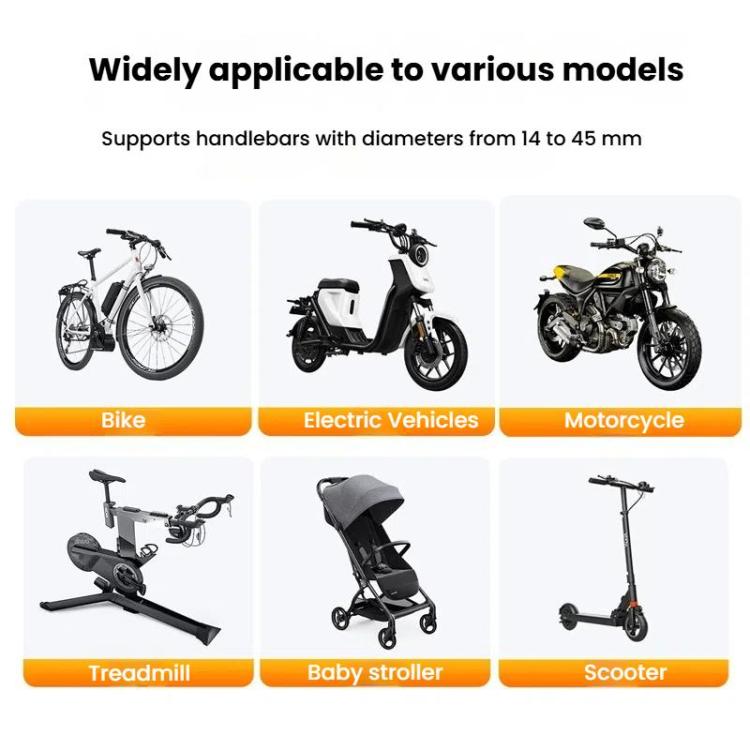 Supporto per cellulare a scatto per bicicletta e moto con anello magnetico