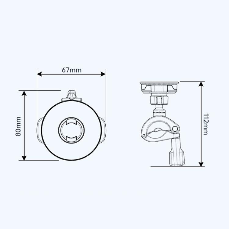 Supporto per cellulare a scatto per bicicletta e moto con anello magnetico