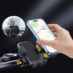 Supporto per telefono per bicicletta e moto con cinturino in silicone nascosto, Handbar, Rearview Mirror