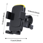 Supporto per telefono per bicicletta e moto con cinturino in silicone nascosto, Handbar, Rearview Mirror