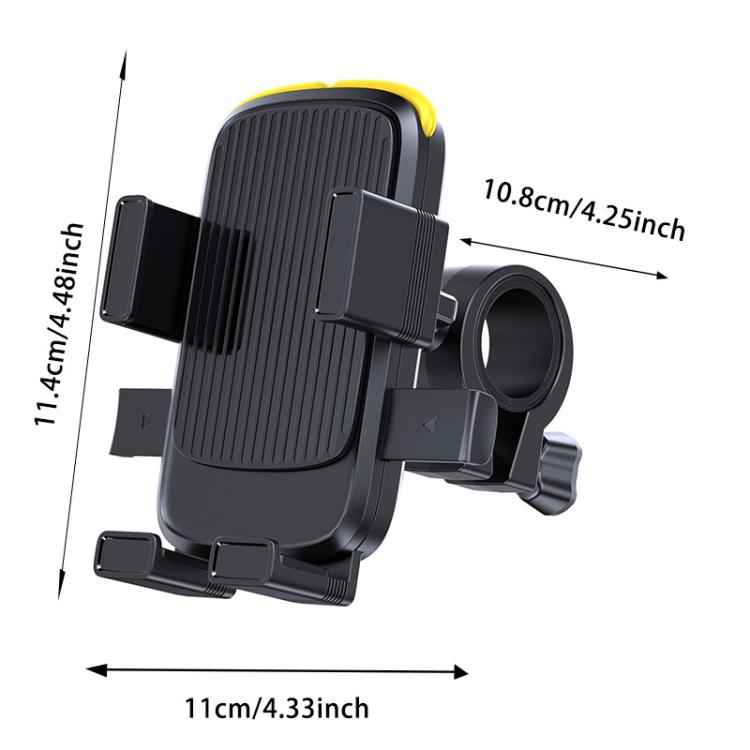 Supporto per telefono per bicicletta e moto con cinturino in silicone nascosto, Handbar, Rearview Mirror