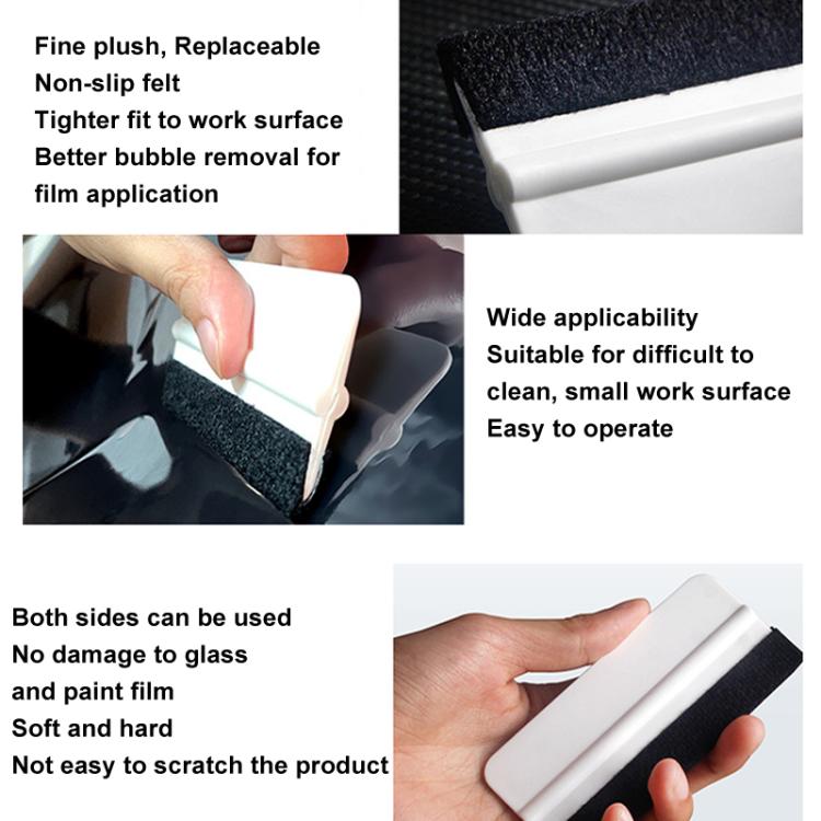 Strumento per pellicole per auto, raschietto piccolo antigraffio, 5pcs With Felt