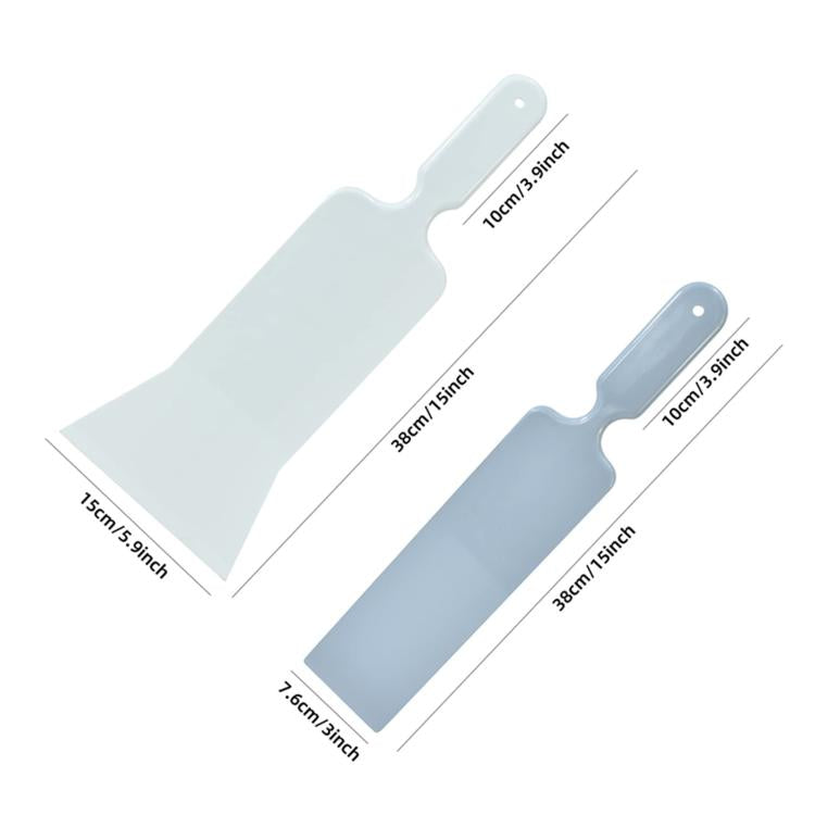 Strumenti per pellicole per auto Raschietto per pellicole in plastica lungo Raschietto esteso anteriore posteriore, Straight, Large Scraper, 2pcs /Set
