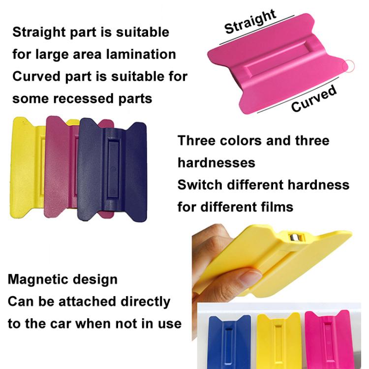 Raschietto per pellicole per auto, strumento raschietto con ali in plastica, With Magnet