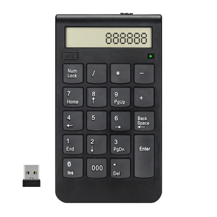 Tastiera digitale con display a doppia modalità 2.4G, tastiera wireless ricaricabile per ufficio del cassiere