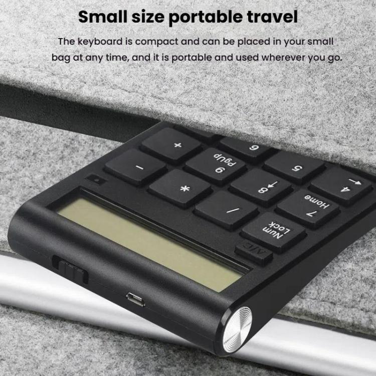 Tastiera digitale con display a doppia modalità 2.4G, tastiera wireless ricaricabile per ufficio del cassiere