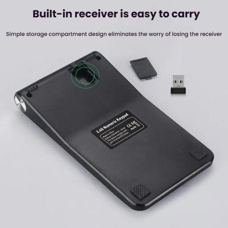 Tastiera digitale con display a doppia modalità 2.4G, tastiera wireless ricaricabile per ufficio del cassiere
