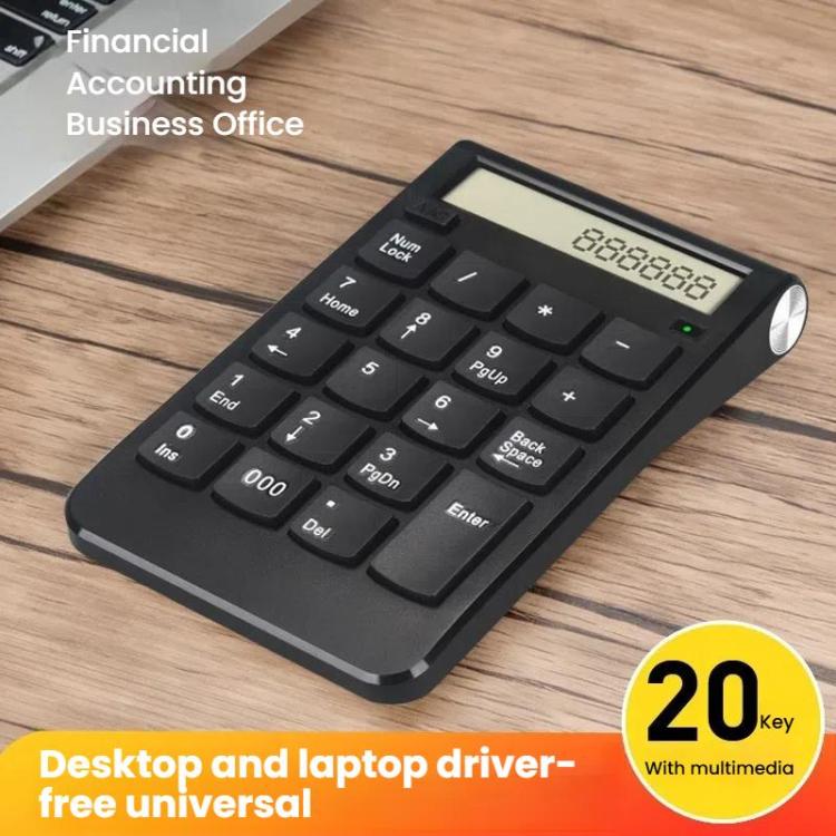 Tastiera digitale con display a doppia modalità 2.4G, tastiera wireless ricaricabile per ufficio del cassiere