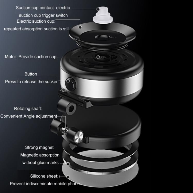 Supporto multifunzionale per ventosa magnetica elettrica per navigazione auto
