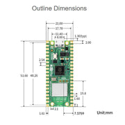 Scheda di sviluppo Waveshare per microcontrollore Raspberry Pi Pico / Pico 2 W
