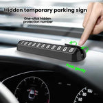 Targa di parcheggio temporanea per auto Targa luminosa con numero di telefono nascosto per parcheggio