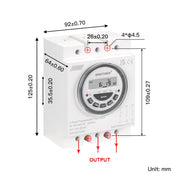 SINOTIMER TM619-380V 16A Interruttore temporizzatore trifase 7 giorni Intervallo minimo programmabile 1 minuto, TM619