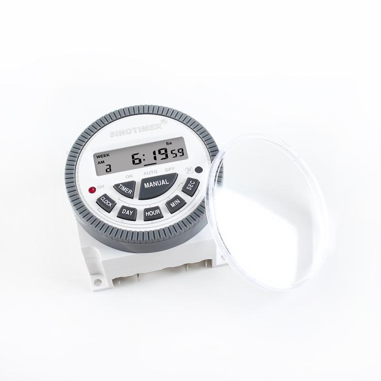 Timer digitale da 10 A per 7 giorni, interruttore di controllo dei secondi, SINOTIMER TM-619sH-4 12VDC