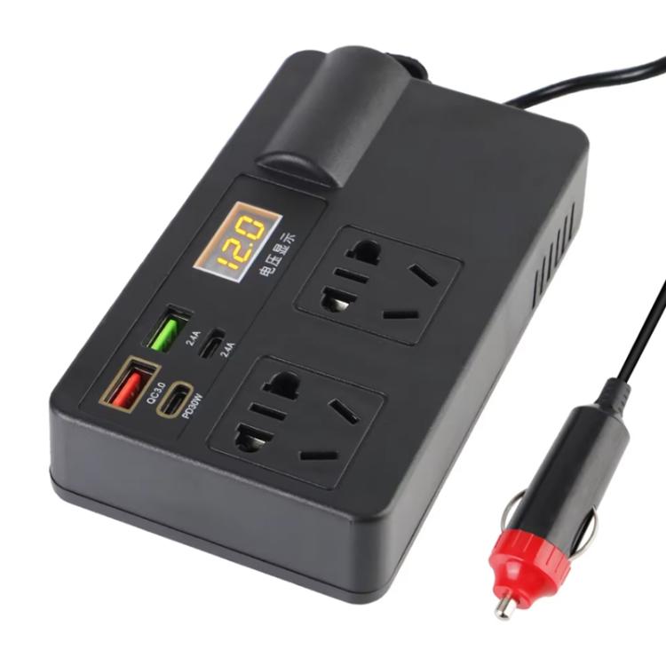 Presa inverter auto 12V/24V a 220V con caricabatterie rapido