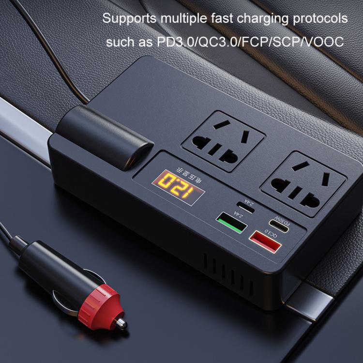 Presa inverter multifunzione per auto da 12V24V a 220V Caricabatterie rapido