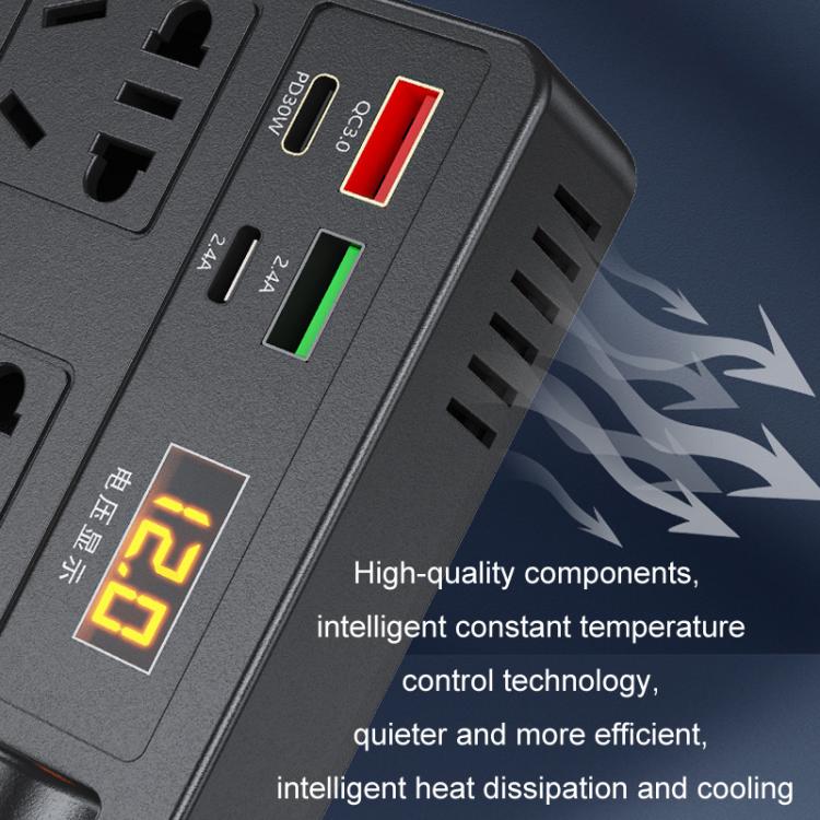 Presa inverter multifunzione per auto da 12V24V a 220V Caricabatterie rapido