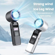 Ventilatore portatile ad alta velocità da 100 marce, mini ventilatore portatile pieghevole ricaricabile tramite USB, piccolo ventilatore con raffreddamento