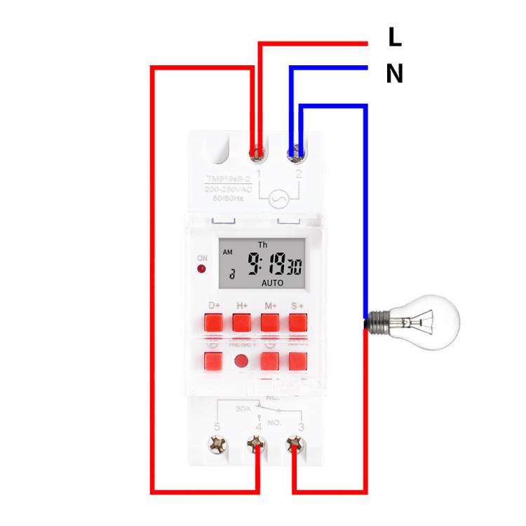 Timer digitale programmabile SINOTIMER TM919sB 220V 30A guida DIN