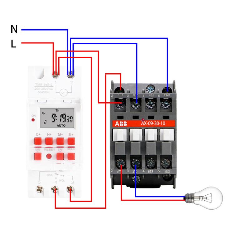 Timer digitale programmabile SINOTIMER TM919sB 220V 30A guida DIN