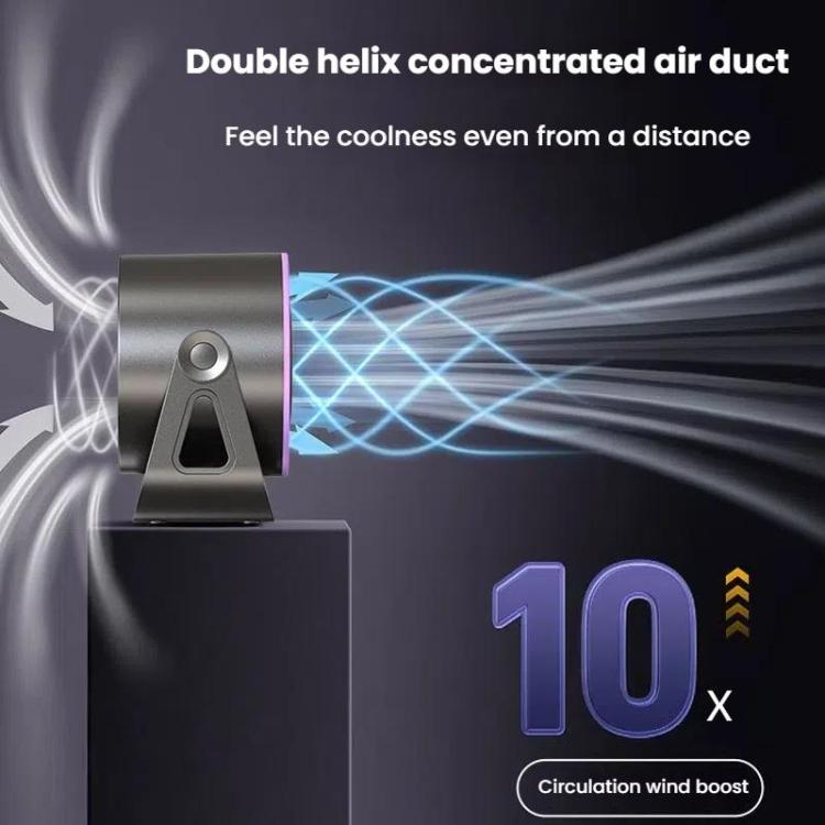 Ventilatore a circolazione ad alta velocità con 100 ingranaggi, display digitale da tavolo ricaricabile, ventilatore turbo da parete, White, Gray, Clip White, Clip Gray