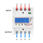 Contatore energia trifase 4 fili 100A 380V DIN