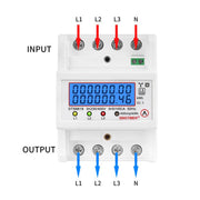 Contatore di energia trifase a 4 fili 100A 380V CA, alimentazione temporanea, può essere ripristinata, montato su guida DIN, SINOTIMER DTS6619-046