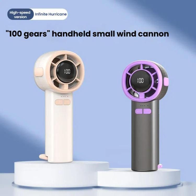 Ventilatore portatile USB con display digitale ad alta velocità a 100 velocità e piccolo ventilatore portatile