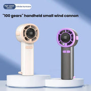 Ventilatore portatile USB con display digitale ad alta velocità a 100 velocità e piccolo ventilatore portatile