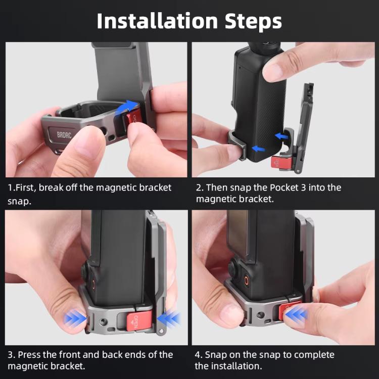 Adattatore clip posteriore con base magnetica per DJI Osmo Pocket