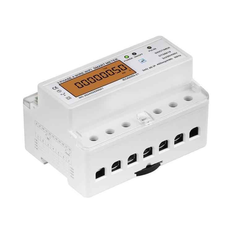 Contatore energia WiFi trifase 380V 80A/100A Sinotimer