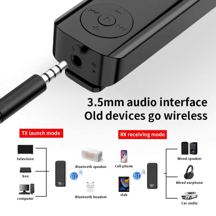 Ricevitore e trasmettitore audio Bluetooth 5.3 a clip