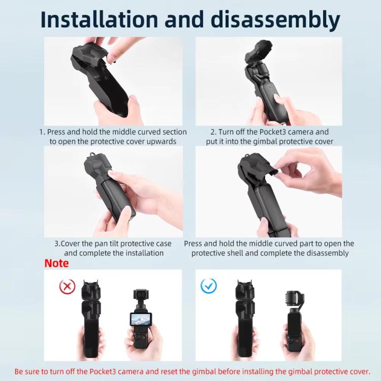 Custodia protettiva con copriobiettivo per DJI Osmo Pocket 3