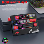 Tastiera meccanica cablata MKESPN RGB Hot Swap con manopola a bilanciere, macro di programmazione, tastiera da gioco personalizzata