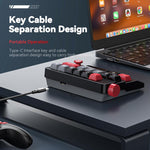 Tastiera meccanica cablata MKESPN RGB Hot Swap con manopola a bilanciere, macro di programmazione, tastiera da gioco personalizzata