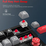Tastiera meccanica cablata MKESPN RGB Hot Swap con manopola a bilanciere, macro di programmazione, tastiera da gioco personalizzata
