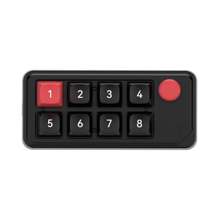 Tastiera meccanica da gioco MKESPN a 8 tasti cablata, sostituibile a caldo, con definizione macro e manopola, MKESPN K815A (Black)