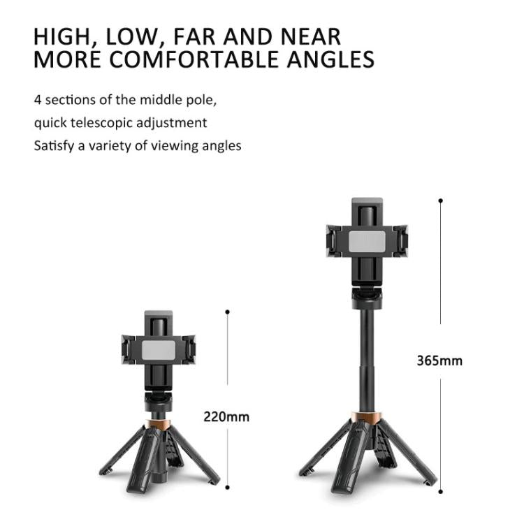 Mini selfie stick 3 in 1 con treppiede e telecomando Bluetooth