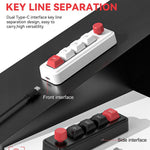 MKESPN 4-Key Macro Programmable Mechanical Gaming Keyboard With Dual USB-C Ports Hot-Swappable RGB Backlit, 816B Black, 816B White, 816A Black, 816A White